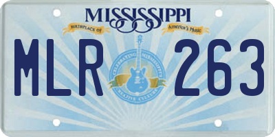 MS license plate MLR263