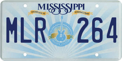 MS license plate MLR264