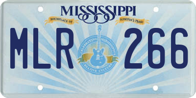 MS license plate MLR266
