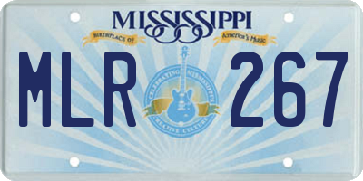 MS license plate MLR267