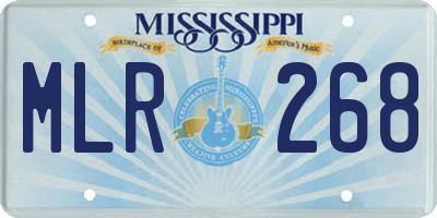MS license plate MLR268