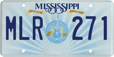 MS license plate MLR271