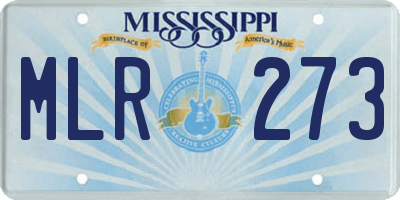 MS license plate MLR273