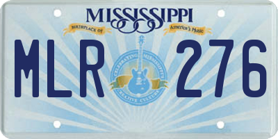 MS license plate MLR276