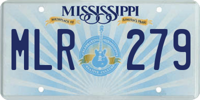 MS license plate MLR279