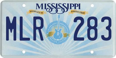MS license plate MLR283