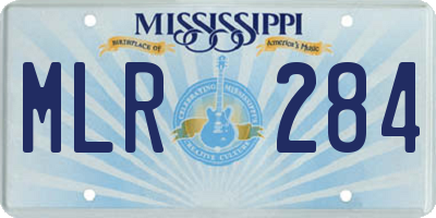 MS license plate MLR284