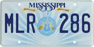 MS license plate MLR286