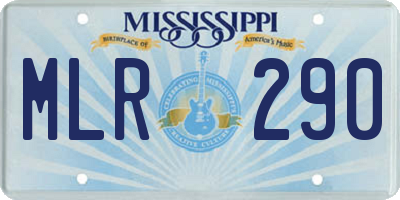 MS license plate MLR290