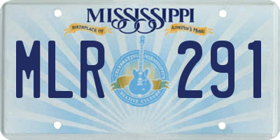 MS license plate MLR291