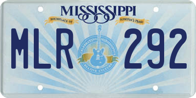 MS license plate MLR292
