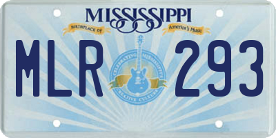 MS license plate MLR293