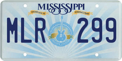 MS license plate MLR299