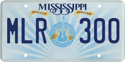 MS license plate MLR300