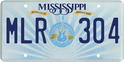 MS license plate MLR304