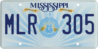 MS license plate MLR305