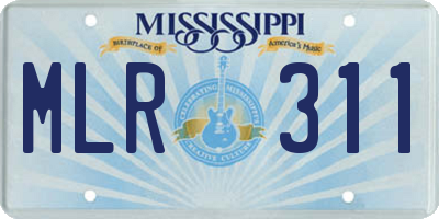 MS license plate MLR311