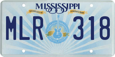 MS license plate MLR318