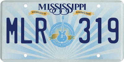 MS license plate MLR319