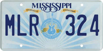 MS license plate MLR324