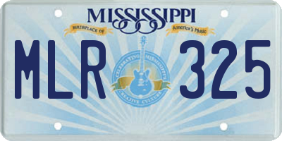 MS license plate MLR325