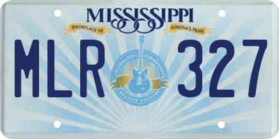 MS license plate MLR327