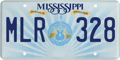 MS license plate MLR328