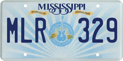 MS license plate MLR329