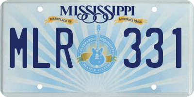 MS license plate MLR331