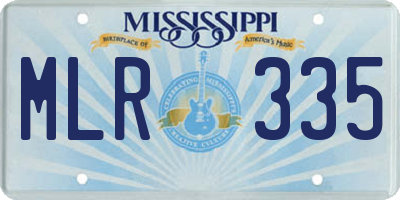 MS license plate MLR335
