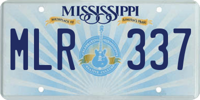 MS license plate MLR337