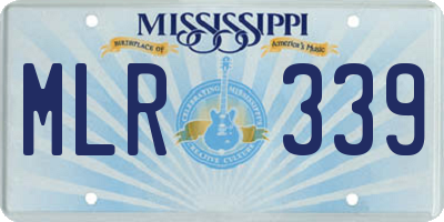 MS license plate MLR339