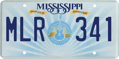 MS license plate MLR341
