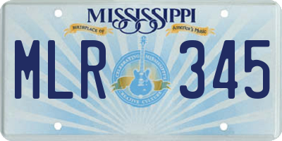 MS license plate MLR345