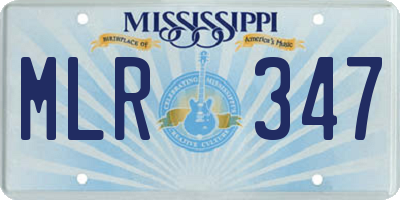 MS license plate MLR347