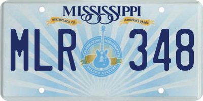 MS license plate MLR348