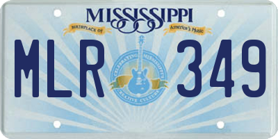 MS license plate MLR349
