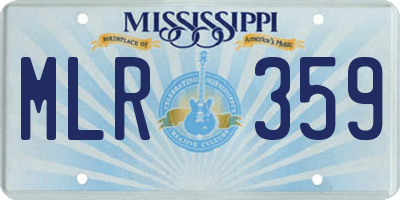 MS license plate MLR359