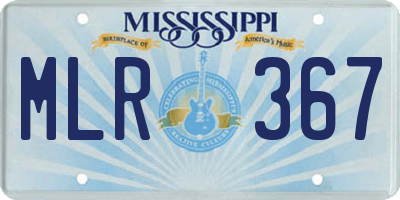 MS license plate MLR367