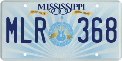 MS license plate MLR368