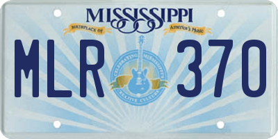 MS license plate MLR370