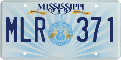 MS license plate MLR371