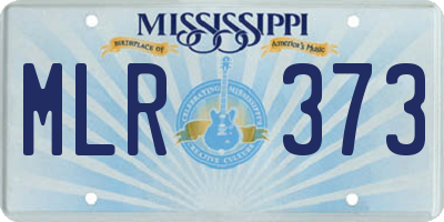 MS license plate MLR373