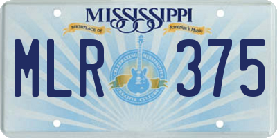 MS license plate MLR375