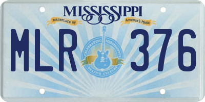 MS license plate MLR376