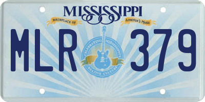 MS license plate MLR379
