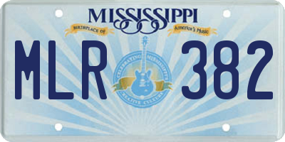 MS license plate MLR382