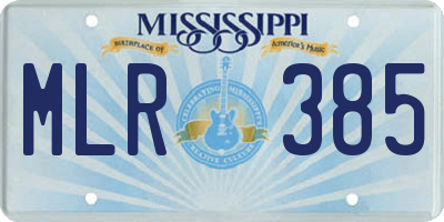 MS license plate MLR385