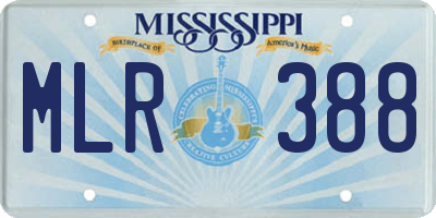 MS license plate MLR388