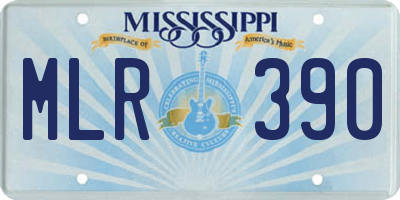 MS license plate MLR390